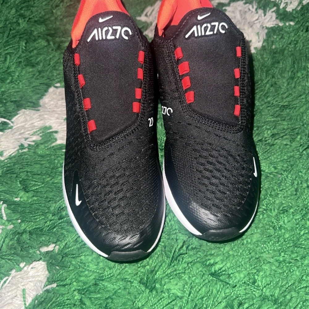 Nike Air 270 Black and Red Slip-On Sneakers